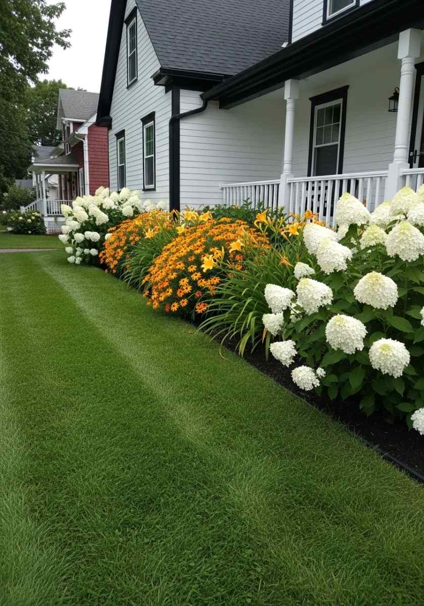 flower bed ideas with hydrangeas