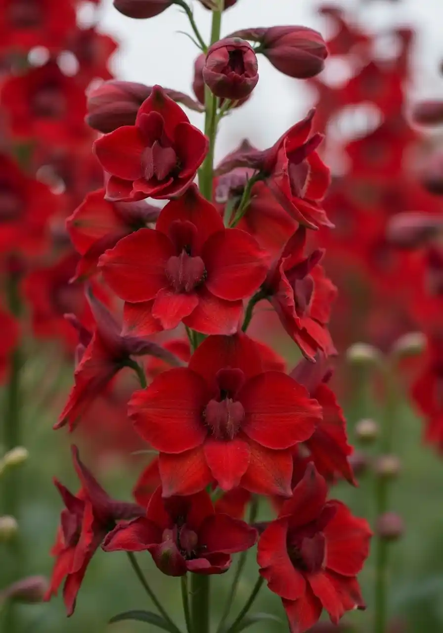 Delphinium (red varieties)