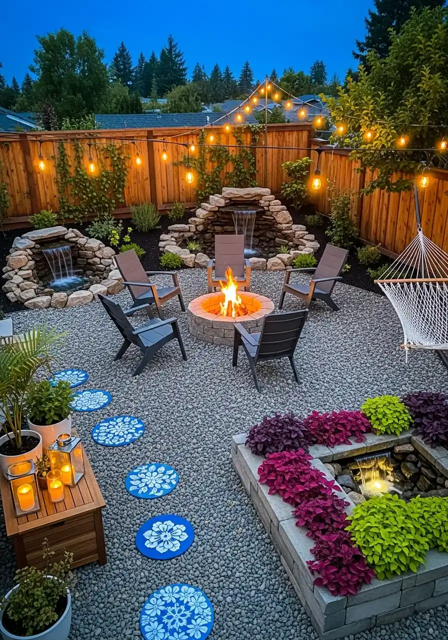 backyard fire pit landscaping ideas