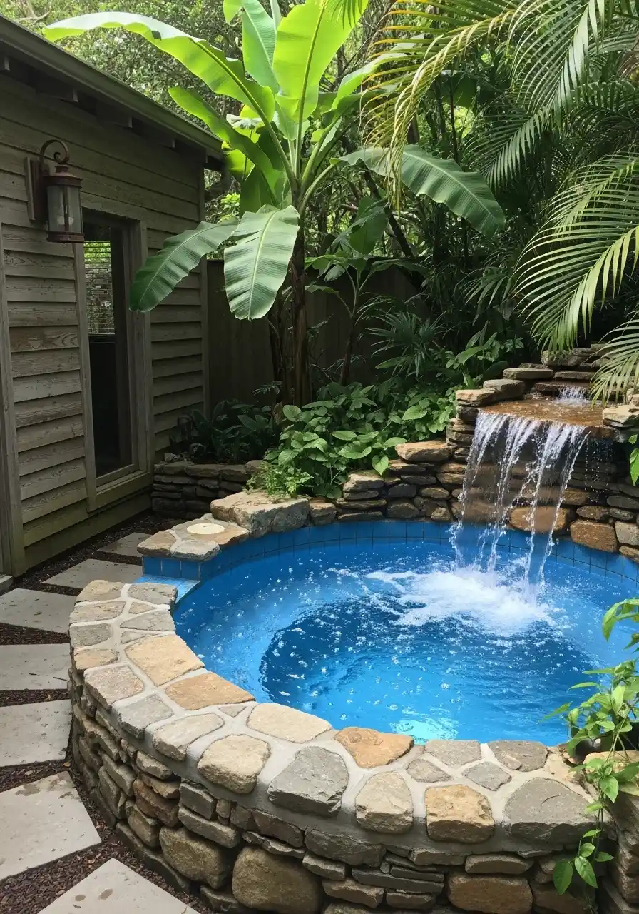 backyard fountains landscaping