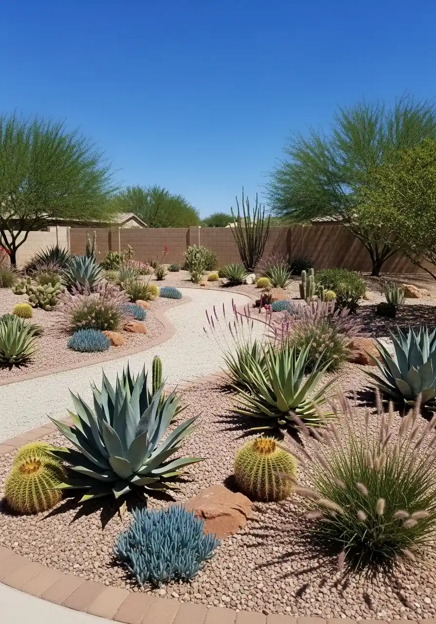 desert landscaping backyard