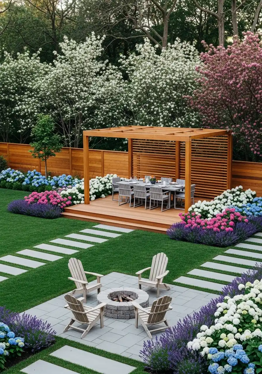 large backyard landscaping