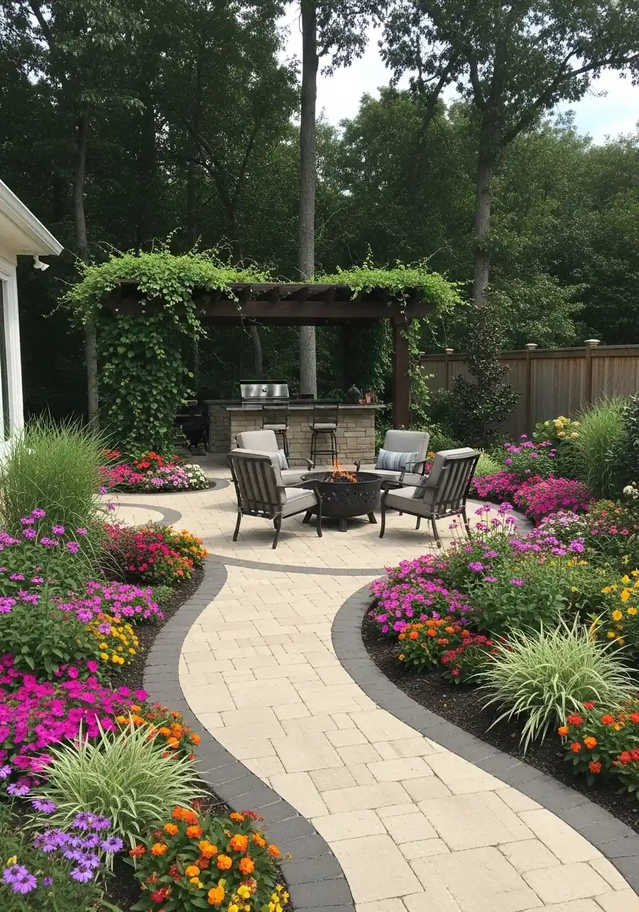 large backyard landscaping