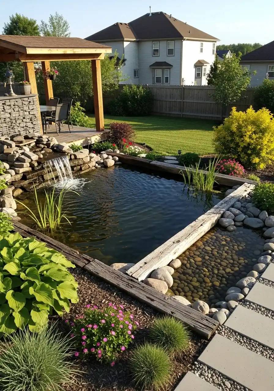 rustic backyard landscaping