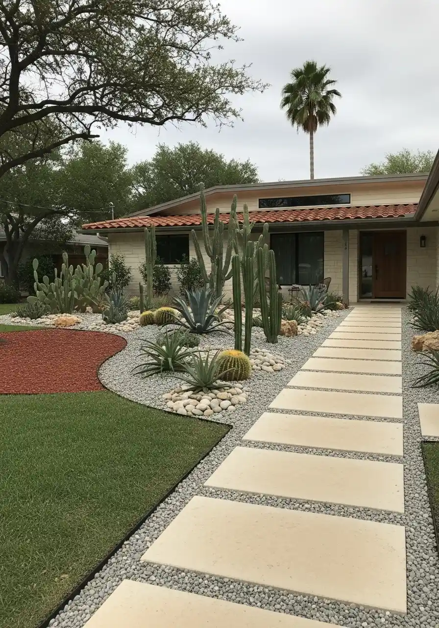 texas xeriscape landscaping front yard