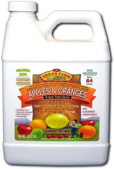 Urban Farm Fertilizers Apples & Oranges Fruits and Citrus