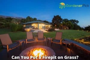 can you put a fire pit on grass