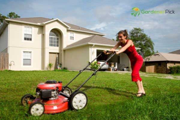 cut tall grass with a riding mower