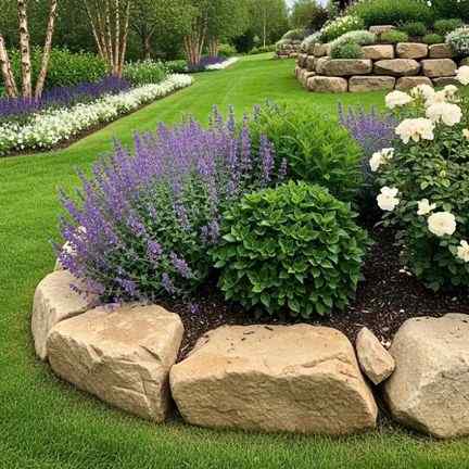 18 Garden Rock Border Designs You Can Copy This Weekend
