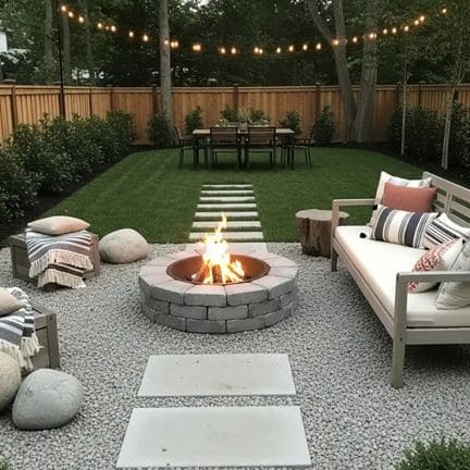 backyard fire pit landscaping ideas