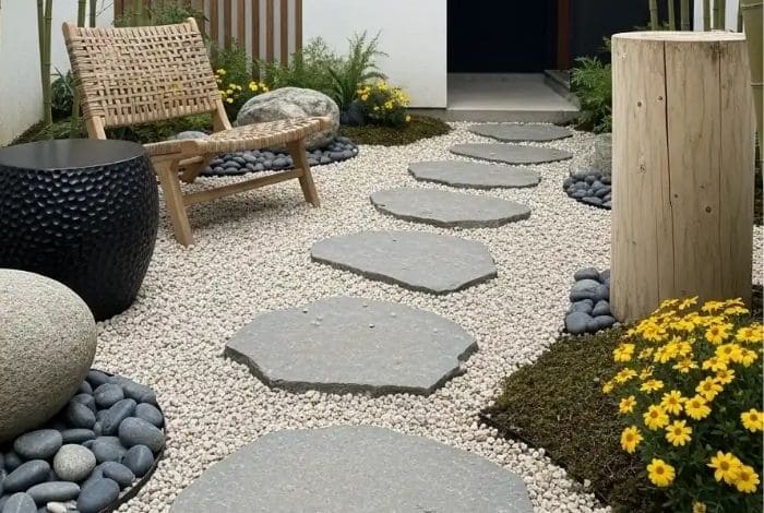 backyard rock landscaping
