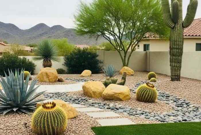 desert landscaping backyard arizona