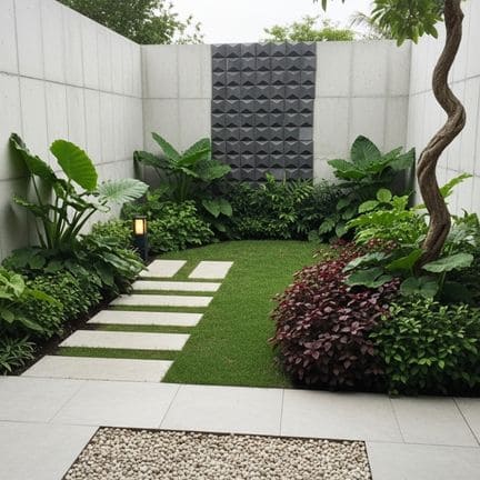 privacy landscaping backyard